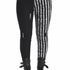 Banned Apparel Banned Spooky Night Walks Half And Half Trousers