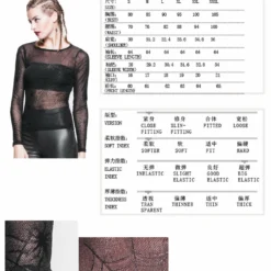 Devil Fashion Web Pattern Mesh Top