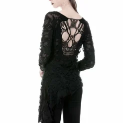 Ladies Dark In Love Nova Distressed Skull Top