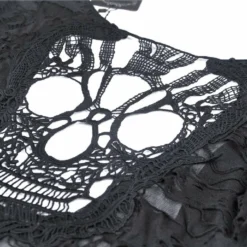 Ladies Dark In Love Nova Distressed Skull Top