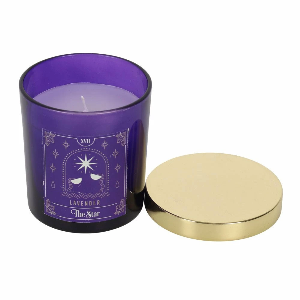 Gothic Gifts The Star Lavender Tarot Candle - Mystical Home Decor 4 Gothic Gifts The Star Lavender Tarot Candle Homeware