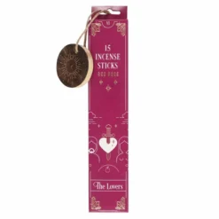 Homeware Gothic Gifts The Lovers Red Rose Tarot Incense Sticks