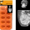 Homeware Gothic Gifts Orange Skull Ice Cube Tray