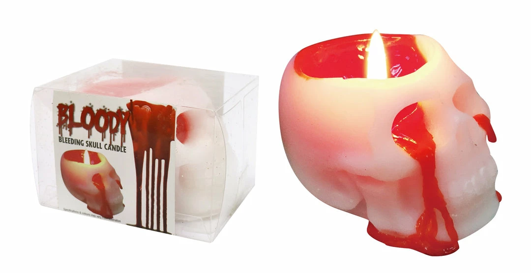 Gothic Gifts Bleeding Skull Candle - Unique Homeware Decor 3 Gothic Gifts Bleeding Skull Candle Homeware