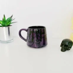 New Arrivals Weird & Wonderful Ceramics Purple Skull Stumpy Mug