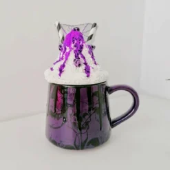 New Arrivals Weird & Wonderful Ceramics Purple Skull Stumpy Mug