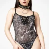 Killstar Violenta Lace-Up Bodysuit Ladies