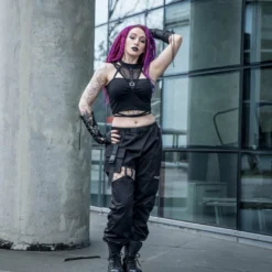 Dark In Love Hollow Thigh Trousers Ladies