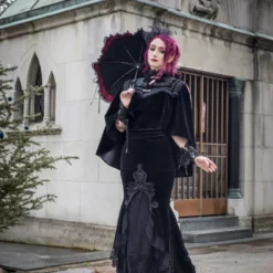 Dark In Love Cordelia Velvet Skirt Ladies