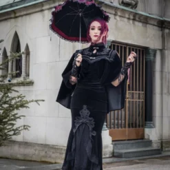 Dark In Love Cordelia Velvet Skirt Ladies