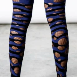 Killstar Wretched Soul Distress Socks Black / Midnight