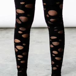 Killstar Wretched Soul Distress Socks Black Ladies