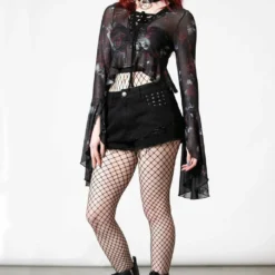 Killstar Wicked Rose Mesh Blouse New Arrivals