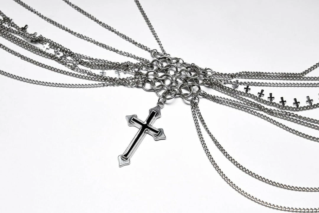 Punk Rave Xanthe Chain Harness - Gothic Accessory for Men & Women | New Arrival 12 Punk Rave Xanthe Chain Harness