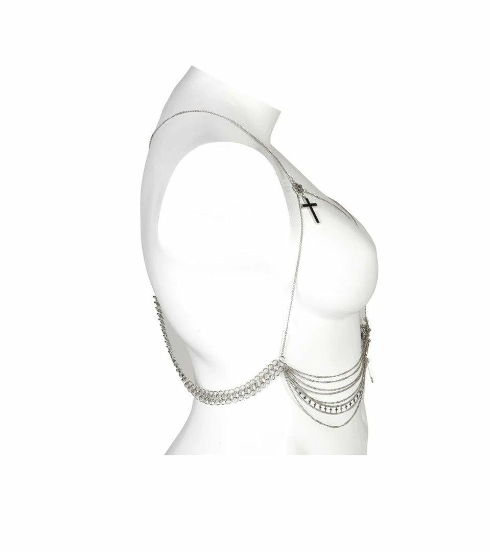 Punk Rave Xanthe Chain Harness - Gothic Accessory for Men & Women | New Arrival 8 Punk Rave Xanthe Chain Harness