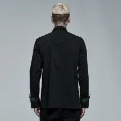 Punk Rave Ascelin Shirt Black / Green