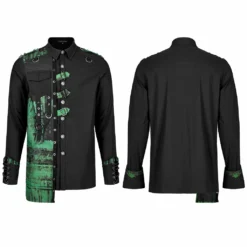 Punk Rave Ascelin Shirt Black / Green