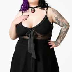 Killstar Yuna Ribbon Mesh Top