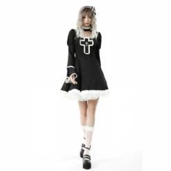 Ladies Dark In Love Crucifix Dress