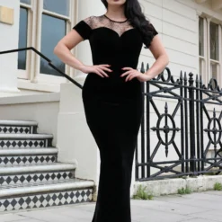 Collectif Arca Dark Queen Maxi Dress Ladies