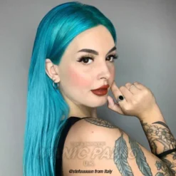 Amplified Manic Panic Semi Permanent Hair Colour EU Formula - Atomic Turquoise | Vegan & Cruelty-Free | Long-Lasting Vibrant Hair Dye 14 Amplified Manic Panic Semi Permanent Hair Colour EU Formula - Atomic Turquoise