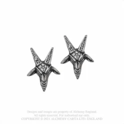 Alchemy Gothic Baphomet Studs Accessories