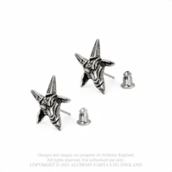 Alchemy Gothic Baphomet Studs Accessories