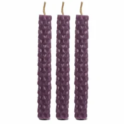 Gothic Gifts Purple Beeswax Prosperity Spell Candles