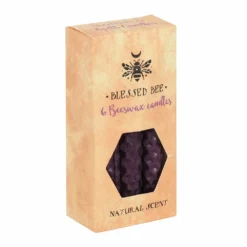 Gothic Gifts Purple Beeswax Prosperity Spell Candles