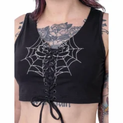 Ladies Rockabella Black Widow Top