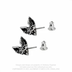 Alchemy Gothic Cauchemar Bat Head Studs Accessories