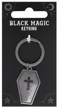Gothic Gifts Black Magic Keyring - Coffin Design | Unique Homeware Accessory 3 Gothic Gifts Black Magic Keyring - Coffin