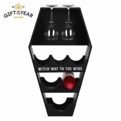 Gothic Gifts Witch Way To Wine Coffin Shelf - In Stock Now Homeware