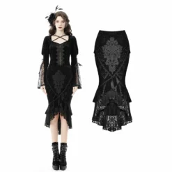 Dark In Love Zira Velvet Fishtail Skirt New Arrivals