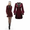 Dark In Love Alfreda Dress Burgundy Ladies