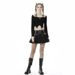 New Arrivals Dark In Love Muriel Pleated Mini Skirt