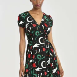 Hell Bunny Good Fortune Mini Dress Ladies