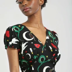 Hell Bunny Good Fortune Mini Dress Ladies