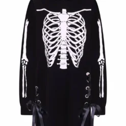 New Arrivals Hell Bunny Skeleton Hoodie Dress