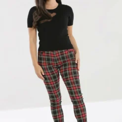 Ladies Hell Bunny Clash Skinny Trousers