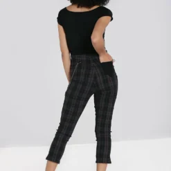 Ladies Hell Bunny Cobain Capris - Grey