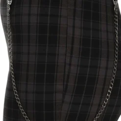 Ladies Hell Bunny Cobain Capris - Grey