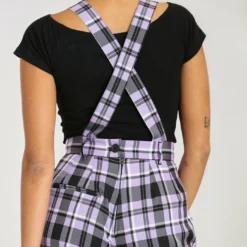 Ladies Hell Bunny Lavender Alicia Dungarees