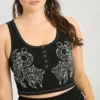 Hell Bunny Medusa Crop Top Ladies