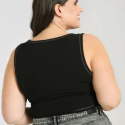 Hell Bunny Medusa Crop Top Ladies