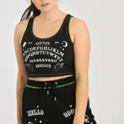 Ladies Hell Bunny Hell Bunny Ouija Crop Top