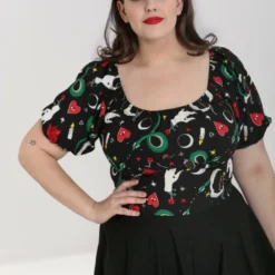 Hell Bunny Good Fortune Crop Top Ladies