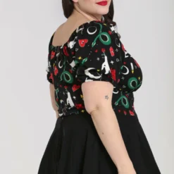 Hell Bunny Good Fortune Crop Top Ladies