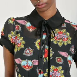 Ladies Hell Bunny Amias Blouse