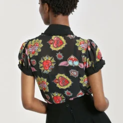 Ladies Hell Bunny Amias Blouse